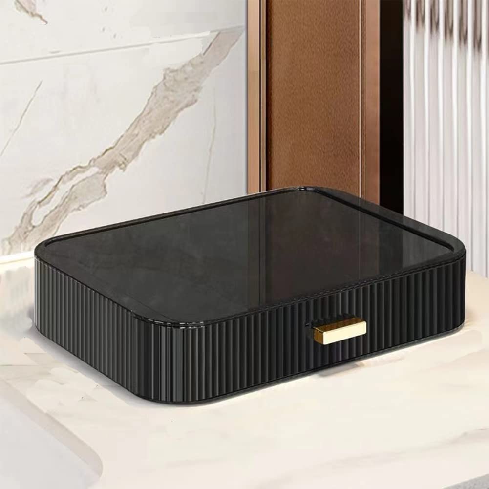 Stackable Cosmetics Organizer Drawers, Bathroom Vanity Makeup Organizers and Storage, Ideal for Desk and Dresser Countertops, Great for Palette, Skincare, Lipsticks, Nail Care. Green