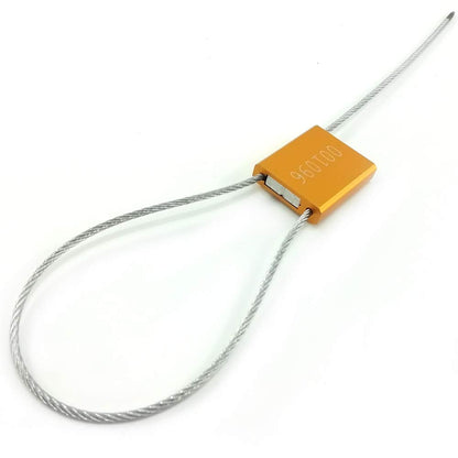 50 Blue Steel Cable Seals Metal High Security Tag Numbered Truck Trailer Seal Anti-Tamper Pull-Tite Security Seal Aluminum Transport Shipping Seal Self-Locking Safety Ties ISO 17712