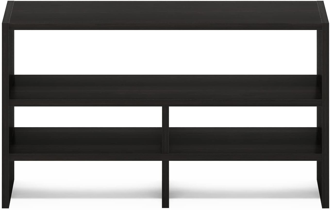 Furinno Classic Desk Organizers and Accessories, 2-Tier Monitor Riser, Office Organization, Desk Top Book Shelf, for Office Supplies, Office Desk Accessories, Dark Espresso