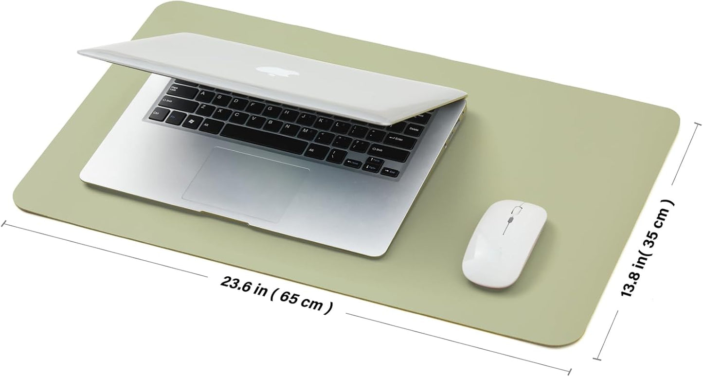 Cork Desk Mat - Dual-Sided Desk Pad for Office and Home - Desk Organization and Accessories - Ideal for Large Mouse Pad and Desk Mats on Top of Desks(Dark Green,90cmx 43cm)