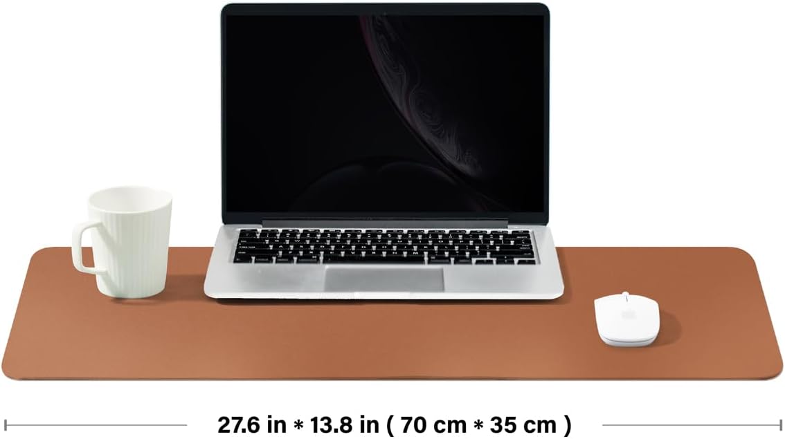 Cork Desk Mat - Dual-Sided Desk Pad for Office and Home - Desk Organization and Accessories - Ideal for Large Mouse Pad and Desk Mats on Top of Desks(Dark Green,90cmx 43cm)