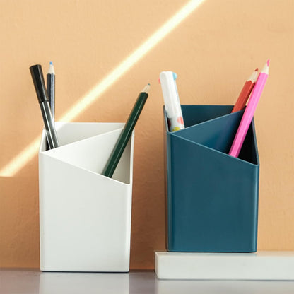 Black Pen Holder for Desk | 3 Compartment Organizer Desk for Pen, Pecils, Makeup Brushes, Tooth Brushes | Cute Pencil Cup Desk Organizers and Accessories for Office, Home, Classroom, Teacher Desks