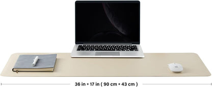 Cork Desk Mat - Dual-Sided Desk Pad for Office and Home - Desk Organization and Accessories - Ideal for Large Mouse Pad and Desk Mats on Top of Desks(Dark Green,90cmx 43cm)