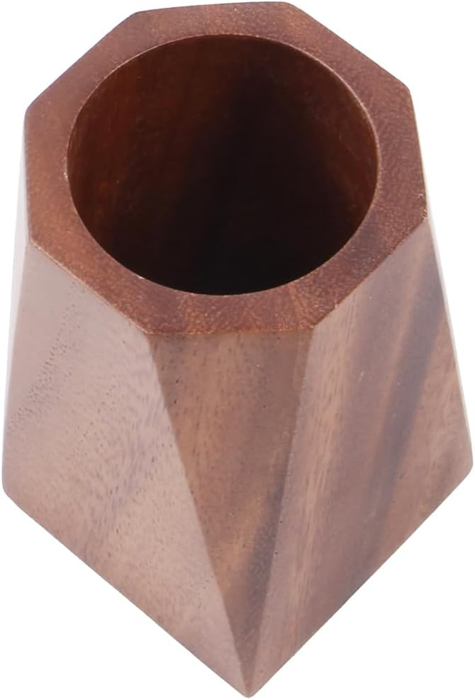 Walnut Wooden Pencil Holder Cup for Desk Natural Wood Pen Holder Stand for Office Home (Square)