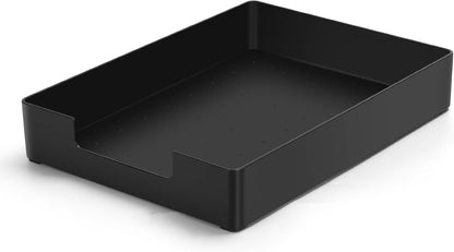 Letter-Size Tray Desk Letter Tray Paper Tray, Sturdy Heavy-Duty Plastic Printer Paper Tray, Single-Tier Stackable File Storage Organizer for Office Home (Clear)