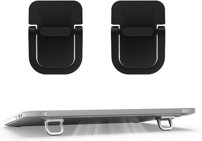 2pcs Keyboard Stands, Mini Laptop Stand for Desk, Portable Laptop Stand Compatible with MacBook Air Pro, Dell XPS, Lenovo, HP More. (Black)