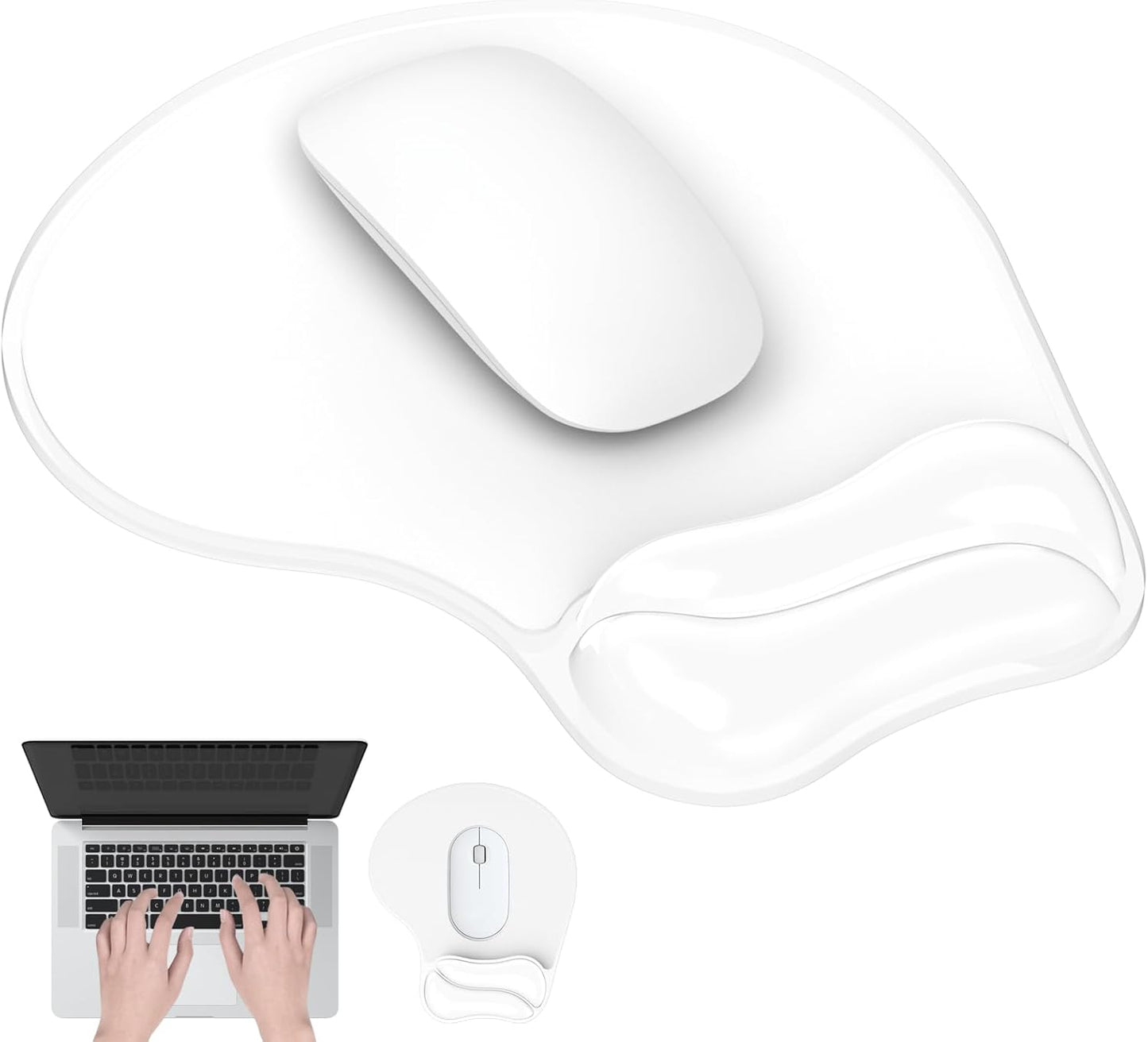Gel Mouse pad & Keyboard Wrist Rest Set, Ergonomic Keyboard and Mousepad with Wrist Support, Keyboards Wrist Rest, Computer Keyboards Pad, Cooling Gel Blue