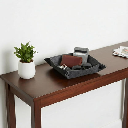 Soft Felt Tray, Foldable Catchall Organizer, 6-Pack Drop Zone Trays for Entryway, Desk, Nightstand & Travel