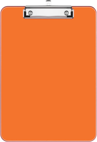 Rimilak 8.5 x 11 Plastic Clipboards Set of 2, Low Profile Metal Clip, Translucent Board, 12.5 x 9 in Letter Size, Office Supply, Back to School, Purple