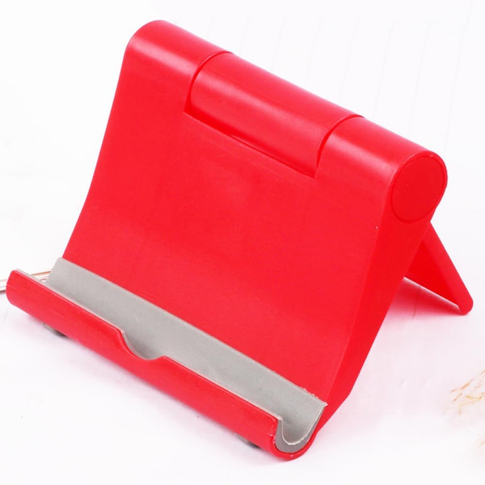 Cell Phone Stand for Desk Foldable Cell Phone Holder Desk Tablet Holder Mobile Phone Dock, Multi-Angle Universal Adjustable Tablet Dock Compatible with Most Cell Phones (White)