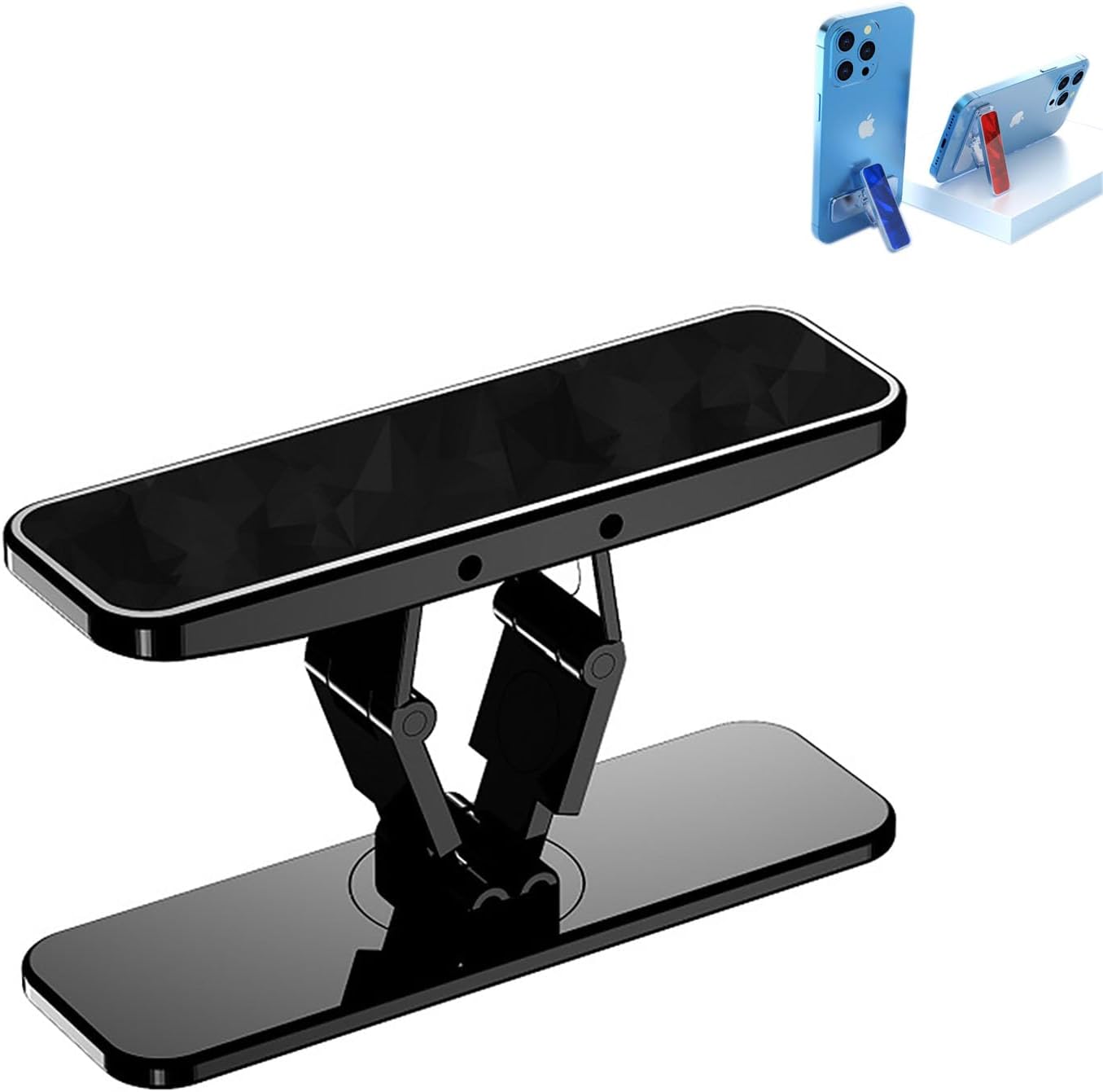 Phone Kickstand,Cell Phone Stand，Vertical and Horizontal Stand,360° rotatable,Works for iPhone 16/16 Plus/16 Pro/16 Pro Max, iPhone 15/14/13 Series, Samsung, and More(Black)