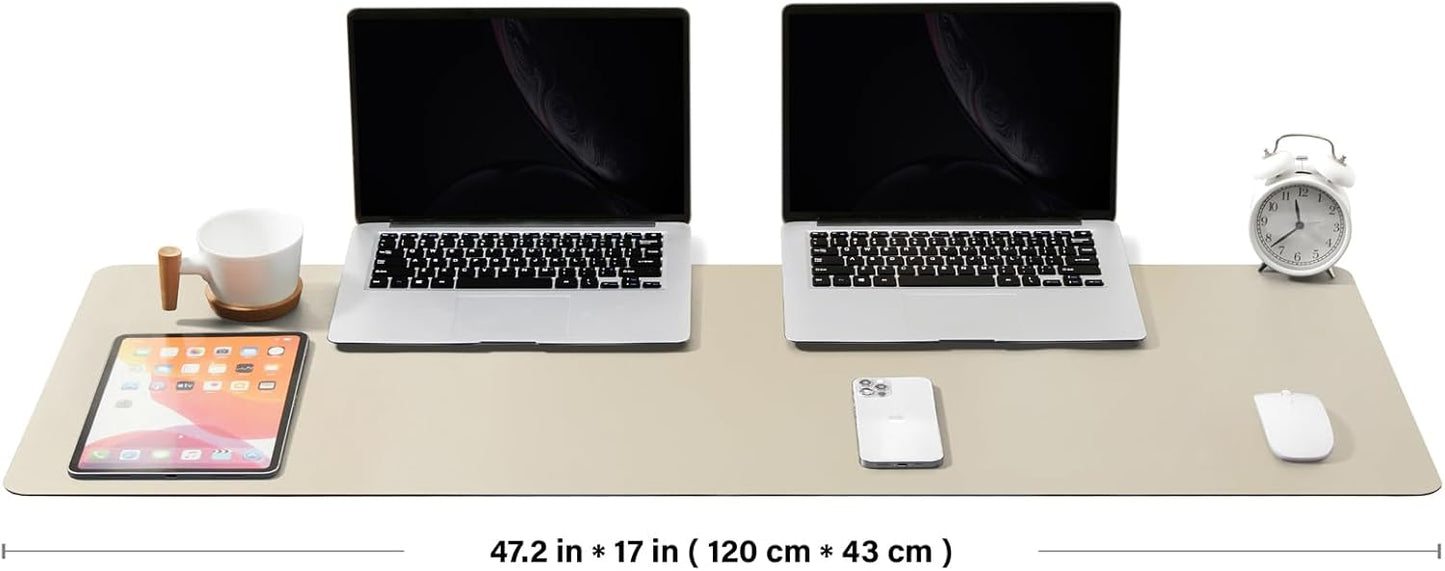 Cork Desk Mat - Dual-Sided Desk Pad for Office and Home - Desk Organization and Accessories - Ideal for Large Mouse Pad and Desk Mats on Top of Desks(Dark Green,90cmx 43cm)