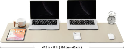 Cork Desk Mat - Dual-Sided Desk Pad for Office and Home - Desk Organization and Accessories - Ideal for Large Mouse Pad and Desk Mats on Top of Desks(Dark Green,90cmx 43cm)