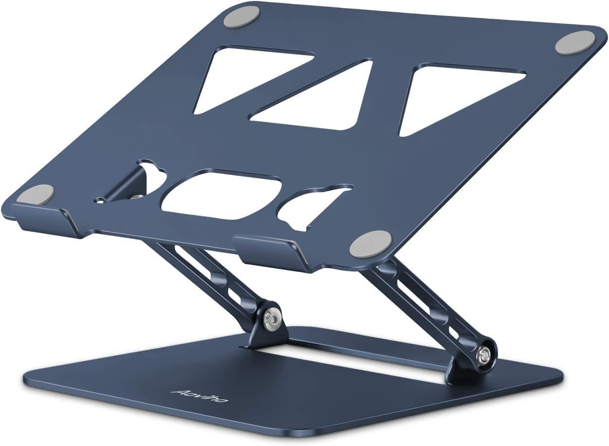 Aoviho Adjustable Laptop Stand for Desk,Portable Laptop Stand Holder and Riser,Foldable Aluminum Notebook Computer Stands for MacBook Air Pro HP Lenovo Dell Samsung Chromebook, 10-15.6 inch, Purple