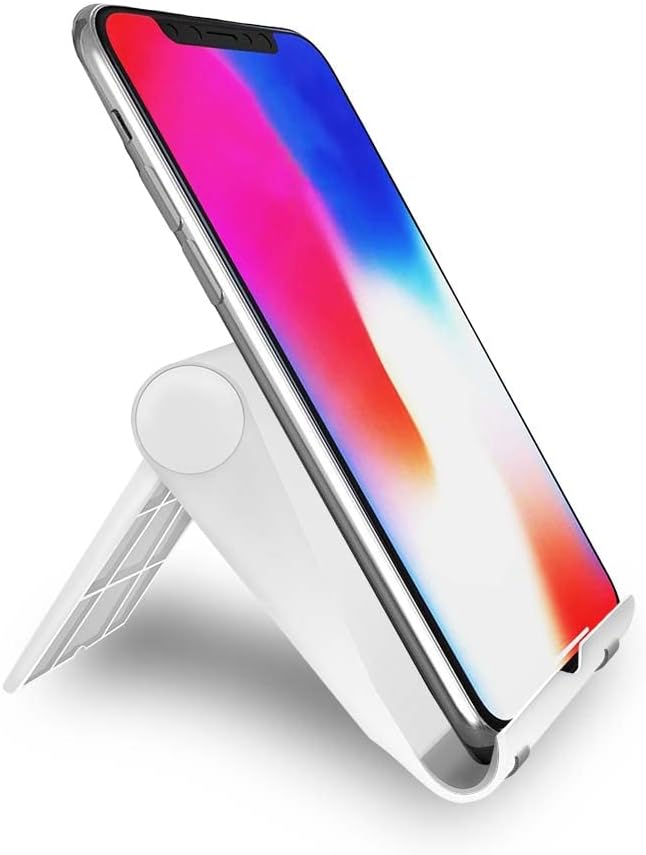Adjustable Cell Phone Stand for Desk, Portable Phone Holder Compatible with Most iPhone, Samsung and Other Smartphones - Green