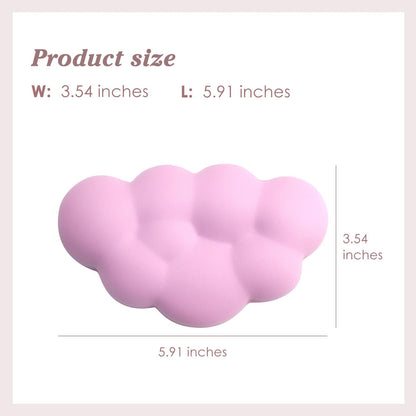 Cloud Wrist Rest Cushion for Mouse Ergonomic Soft PU Leather Memory Foam Wrist Pain Relief Mouse Wrist Support Pad with Anti-Skid Base for Office School Home Laptop & Computer Mouse (Black)