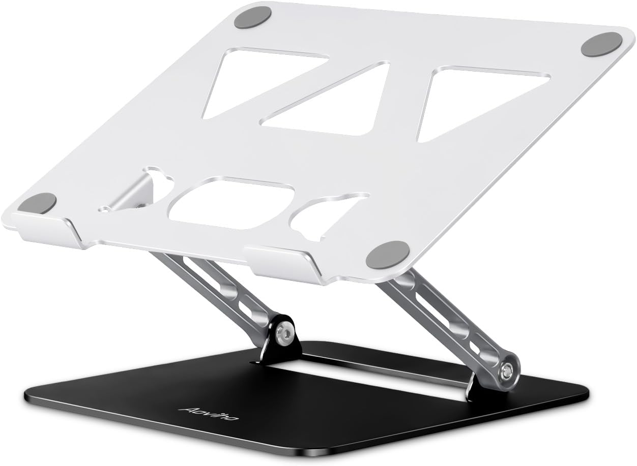 Aoviho Adjustable Laptop Stand for Desk,Portable Laptop Stand Holder and Riser,Foldable Aluminum Notebook Computer Stands for MacBook Air Pro HP Lenovo Dell Samsung Chromebook, 10-15.6 inch, Purple