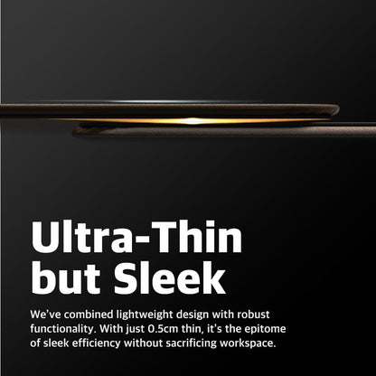 POUT H3 Wireless Charging Mouse Pad – Qi-Enabled Fast Charger Built into Sleek Desk Mat, Compatible with Phones, Earbuds & More(Dust Gray)