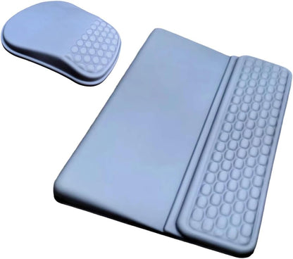 Keyboard Wrist Rest -Ergonomic Keyboard Stand with Wrist Rest- with Carpal Tunnel Pain Relief Massage Bumps and Full Memory Gel Design - Ideal Frequent Computer (Black)