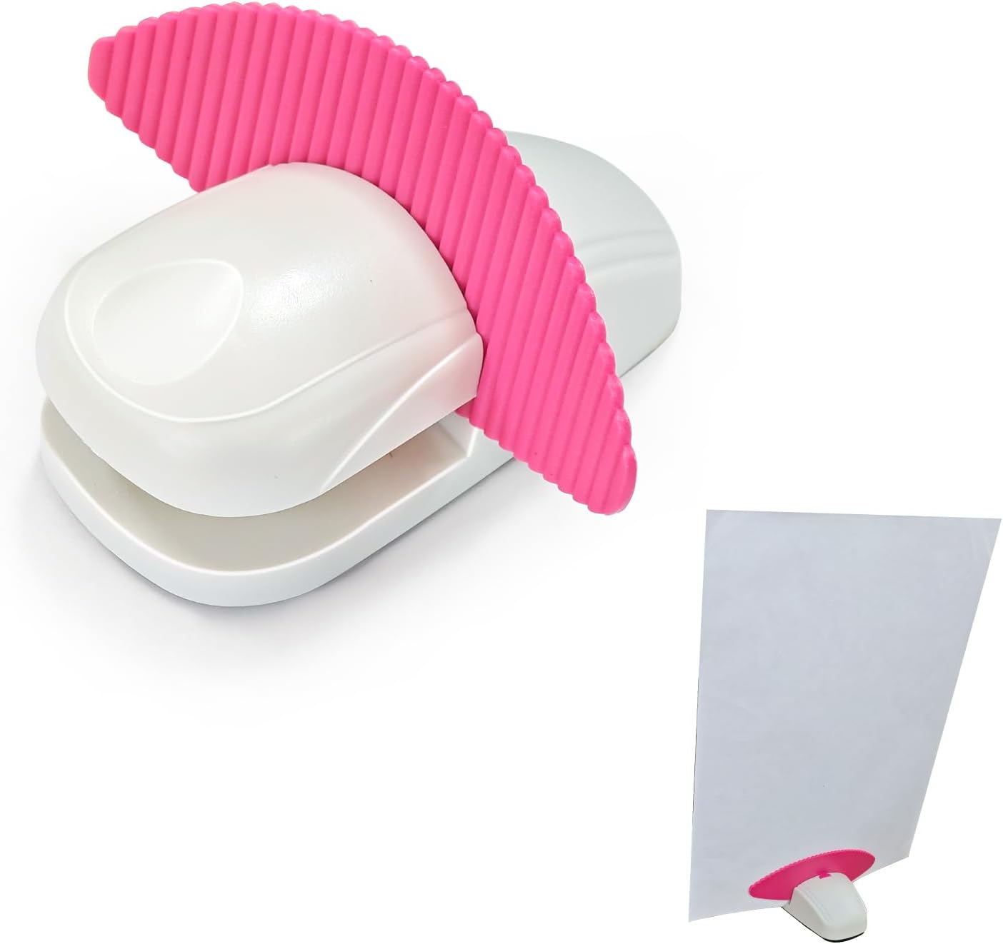 Plastic Document Holder for Typing, Portable Paper Stand with Non-Slip Base for A4 Paper, Compact Reading Clip Holder for Office Desk, Computer, Bank - White