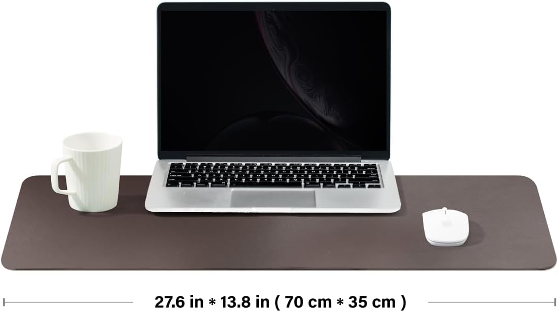 Cork Desk Mat - Dual-Sided Desk Pad for Office and Home - Desk Organization and Accessories - Ideal for Large Mouse Pad and Desk Mats on Top of Desks(Dark Green,90cmx 43cm)