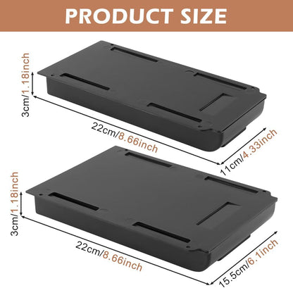 2 Pack Under Desk Drawer Organizer,Under Desk Drawer,Under Desk Storage Drawers,Desk Drawer Attachment,Desk Drawers Under Desk,Desk Side Storage,Attachable Desk Drawer(COLOR:black)