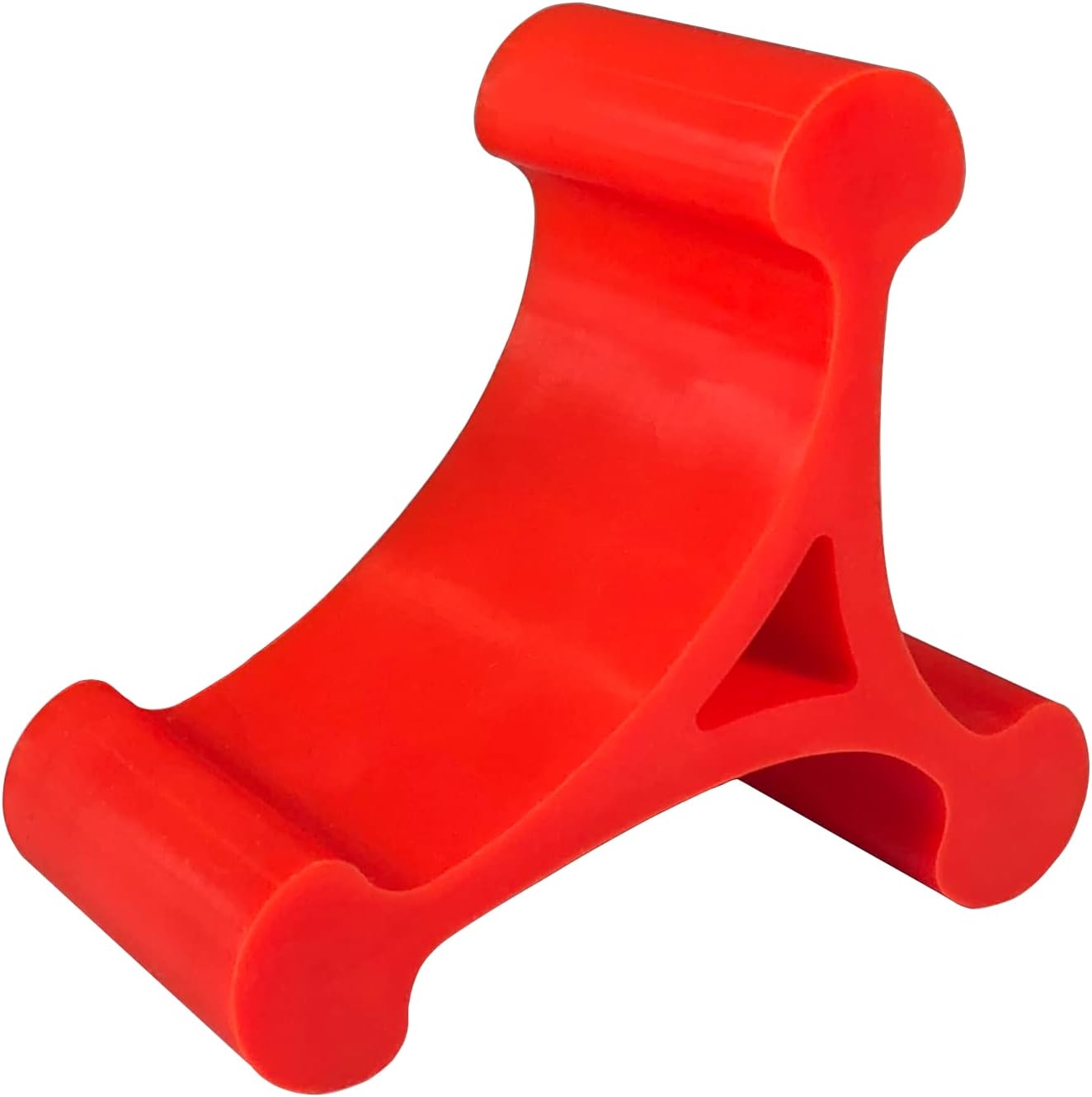 Skalene Phone Stand - 100% Silicone Rubber, Adjustable Phone Holder, Prop, Rest - Desk, Office, Home, Kitchen Accessory (Stealth Black)