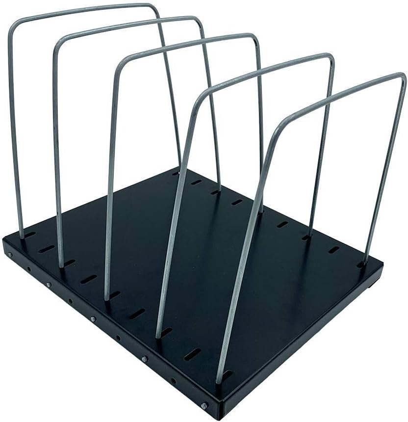 Huron Steel Wire Adjustable Vertical 8-Slot Desk File BinderOrganizer Storage