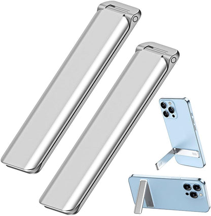 Kinizuxi Cell Phone Kickstand,Vertical and Horizontal Aluminum Phone Stand for Desk, Adjustable Phone Holder Stand for Desk Compatible with iPhone 14/13/12 Samsung Huawei All Smartphones-Silver