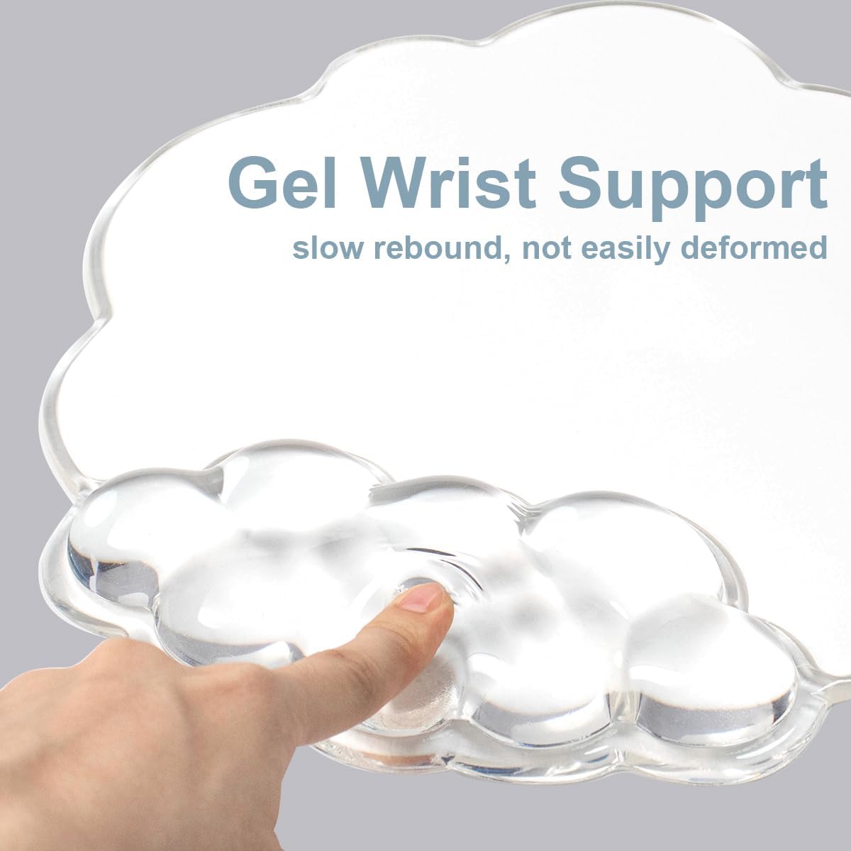 Gel Wrist Rest and Cloud Mouse Pad Support for Keyboard and Mouse - Ergonomic Pink Keyboard Wrist Pad Set for Typing Pain Relief/Computer/Laptop/Gaming/Home/Office (Cloud Shape, Gradient Blue Pink)