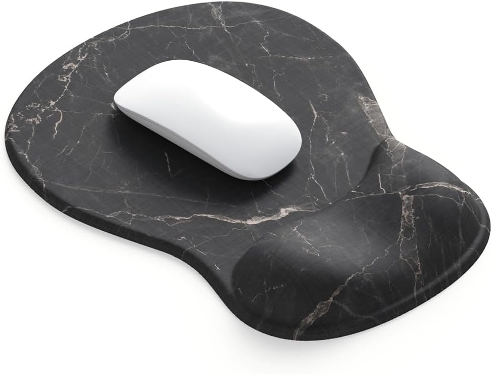 ErgoComfort Gel Wrist Rest Mouse Pad-Ergonomic Office Mousepad with Wrist Support-Non-Slip, Design Desk Accessories Mat for Home&Game Decor (09MochaSand Set)