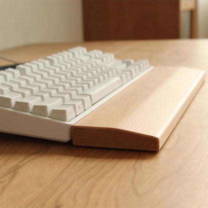 HomeDo Wooden Wrist Rest for Mechanical Keyboards, Support pad for Palm, Ergonomic Rest for Typing and Gaming,Palm Rest,Hand Rest (Beech,14.17”x3.15”(87 Key 80%))