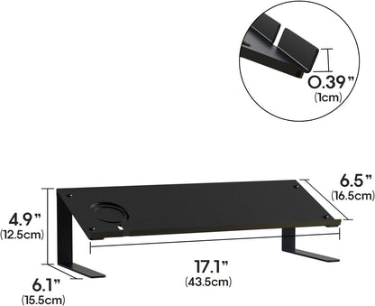 J JAKCUBE Design Tablet Drawing Stand, Desk Organizer Smartphone Book Stand, Black Metal Phone Charging Docking Station Reading Display Holder Organizer, Document Copy Notebook Holder -MK294E