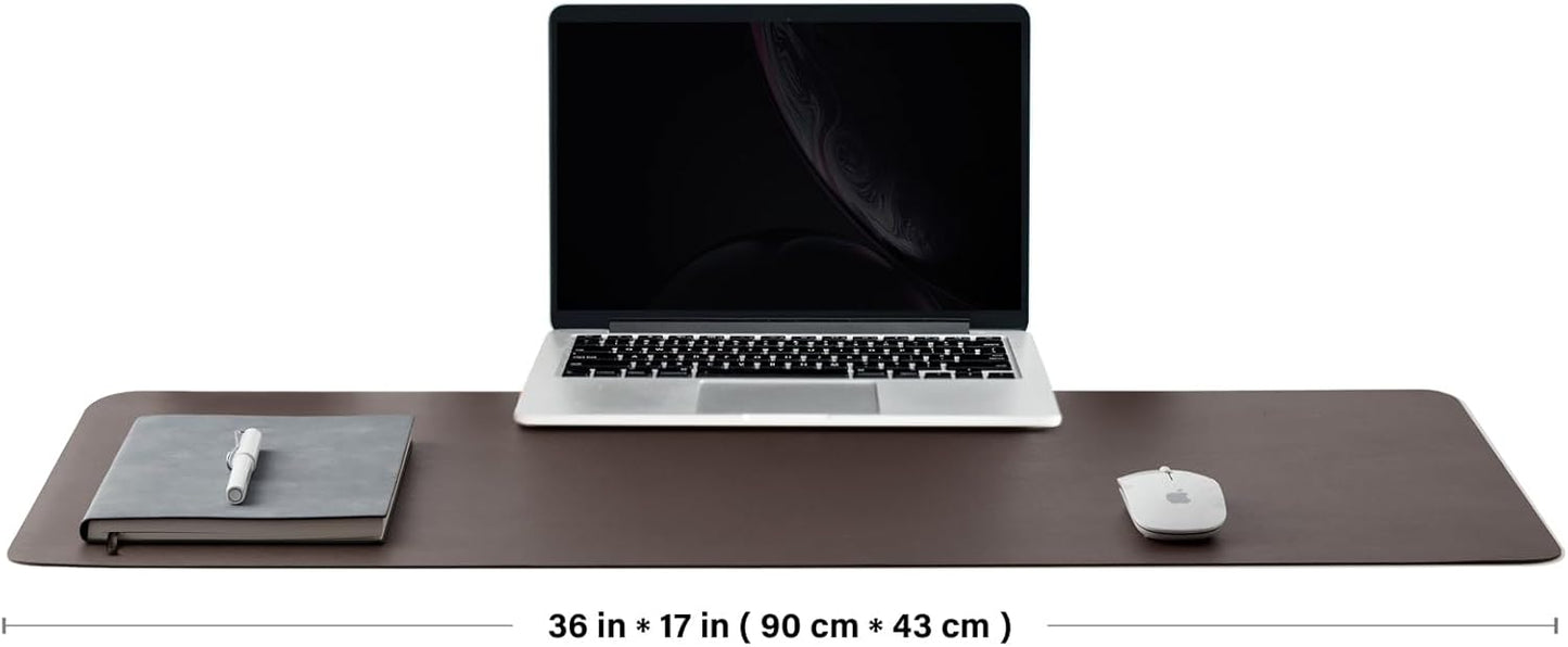 Cork Desk Mat - Dual-Sided Desk Pad for Office and Home - Desk Organization and Accessories - Ideal for Large Mouse Pad and Desk Mats on Top of Desks(Dark Green,90cmx 43cm)
