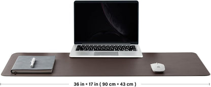 Cork Desk Mat - Dual-Sided Desk Pad for Office and Home - Desk Organization and Accessories - Ideal for Large Mouse Pad and Desk Mats on Top of Desks(Dark Green,90cmx 43cm)
