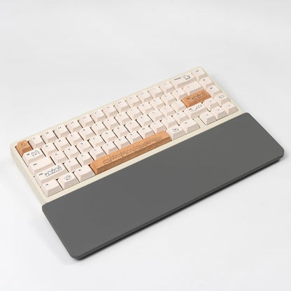 Ergonomic 75% Keyboard Wrist Rest-12.8" Silicone Non-Slip Keyboard Hand Rest, Relief of Hand Pain(White)