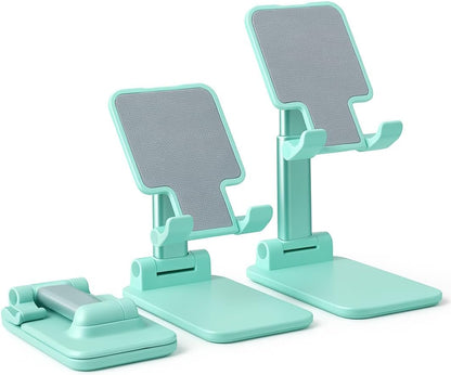 Premium Adjustable Cell Phone Stand, Foldable Desk Phone Holder for iPhone 16 15 14 13 12 11 Pro Max, Galaxy S25 S24 (White)