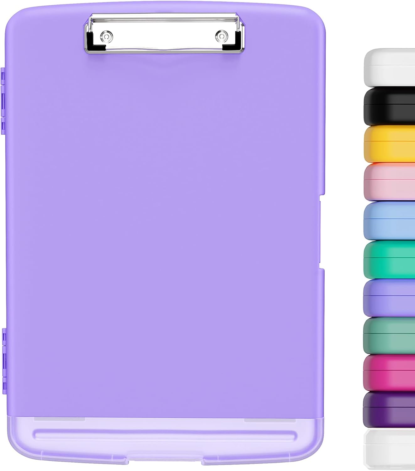 Hongri Clipboard with Storage with Pen Holder, Folder Nursing Clip Board 8.5 x 11 Foilo-Side Opening, High Capacity, Light Weight for Teachers, Classroom. Size 14 x 9.6 x 1.2 in(Pink)
