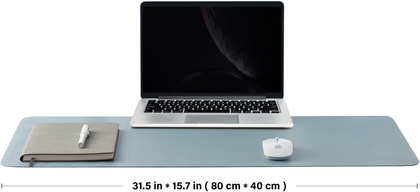 Cork Desk Mat - Dual-Sided Desk Pad for Office and Home - Desk Organization and Accessories - Ideal for Large Mouse Pad and Desk Mats on Top of Desks(Dark Green,90cmx 43cm)
