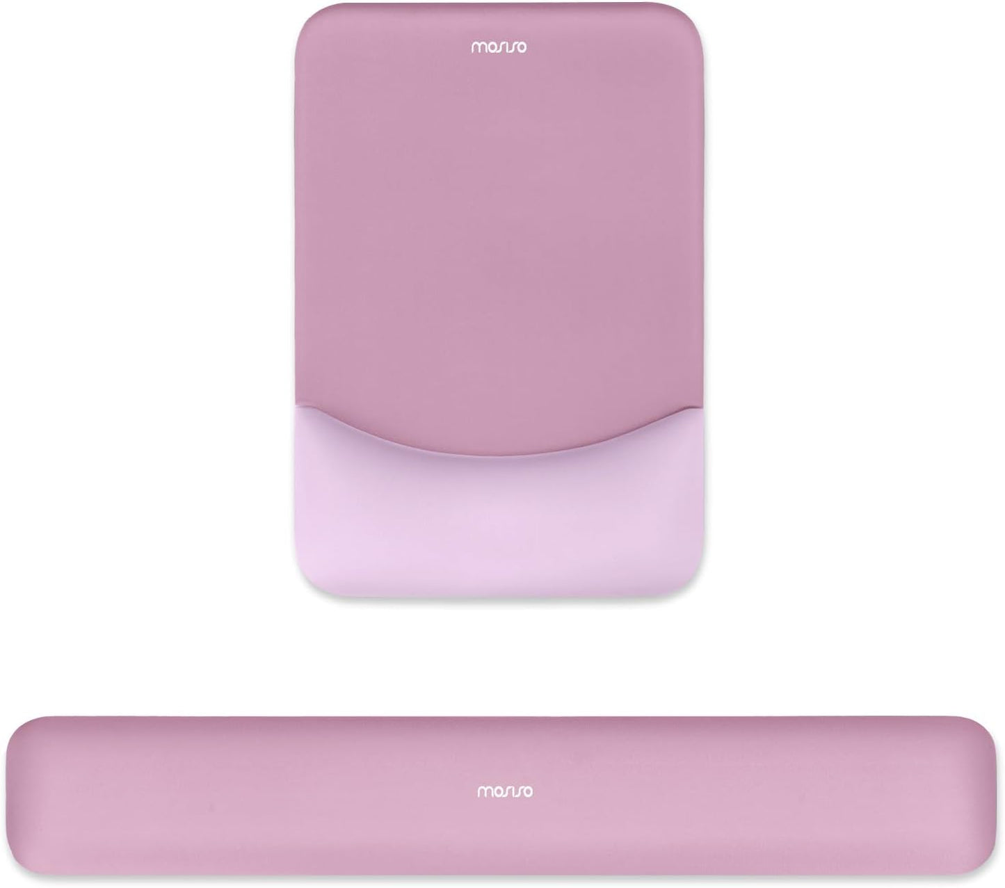 MOSISO Wrist Rest Support for Mouse Pad&Keyboard Set, Rectangular Ergonomic Mousepad Non-Slip Base Home/Office Pain Relief&Easy Typing Pad with Neoprene Cloth&Raised Silicone Lining, Green