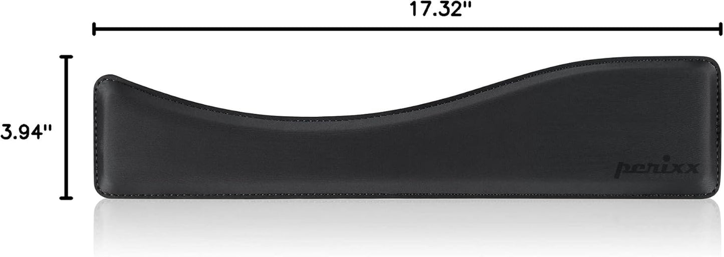 Perixx PERIPRO-512 Ergonomic Keyboard Wrist Rest - Gel Cushion Support - Compatible with Various Ergo Keyboard - Dimension 17.32x3.94x1.30 inches - Black