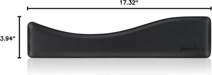 Perixx PERIPRO-512 Ergonomic Keyboard Wrist Rest - Gel Cushion Support - Compatible with Various Ergo Keyboard - Dimension 17.32x3.94x1.30 inches - Black
