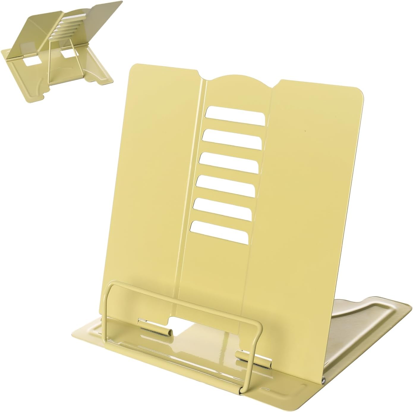 Camelmother Metal Book Holder Adjustable Book Stand for Reading