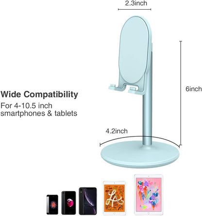 Bright Stone Phone Stand for Desk, Adjustable Cell Phone Holder for Desk, Compatible with 4"-12.9" Phones/Tablet/iPhone/iPad/Switch (Pink)