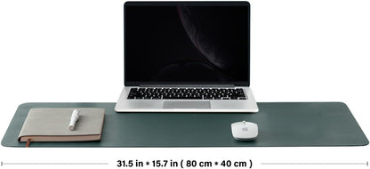 Cork Desk Mat - Dual-Sided Desk Pad for Office and Home - Desk Organization and Accessories - Ideal for Large Mouse Pad and Desk Mats on Top of Desks(Dark Green,90cmx 43cm)