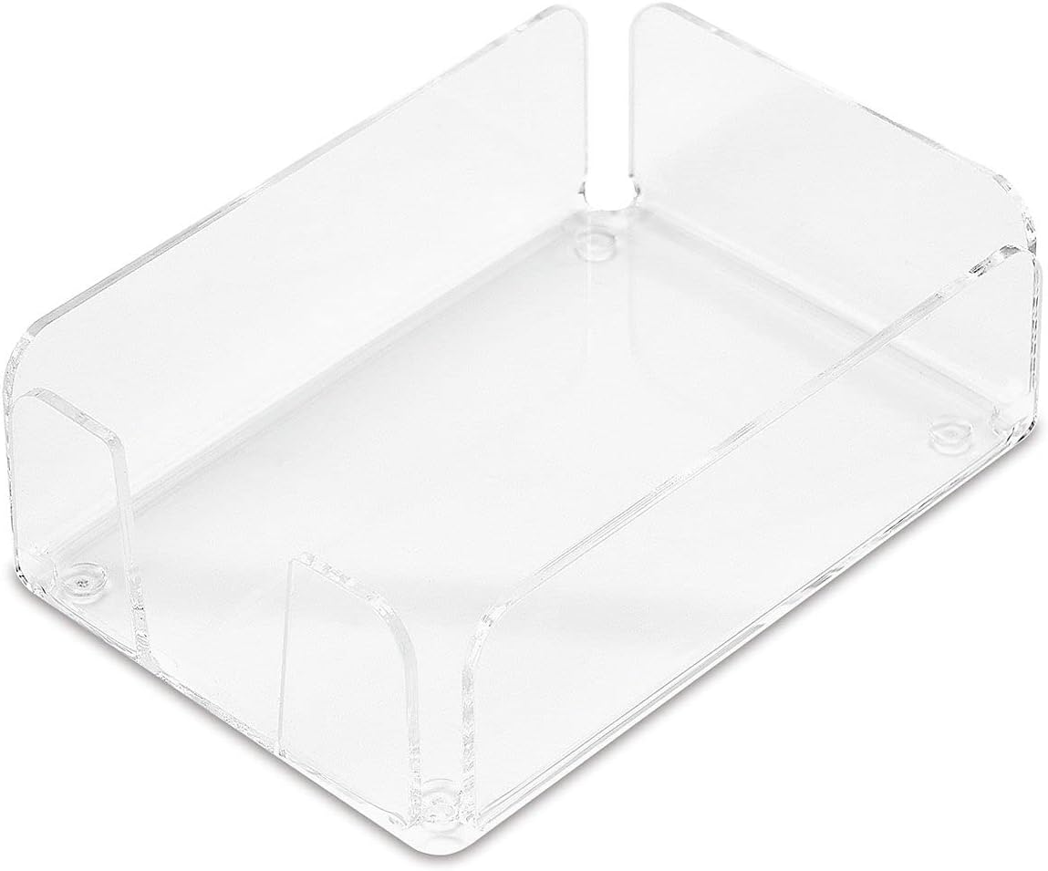 Acrylic Tray Notes Holder - Clear 4-1/4 x 1-1/2 x 6-1/4" Memo Tray