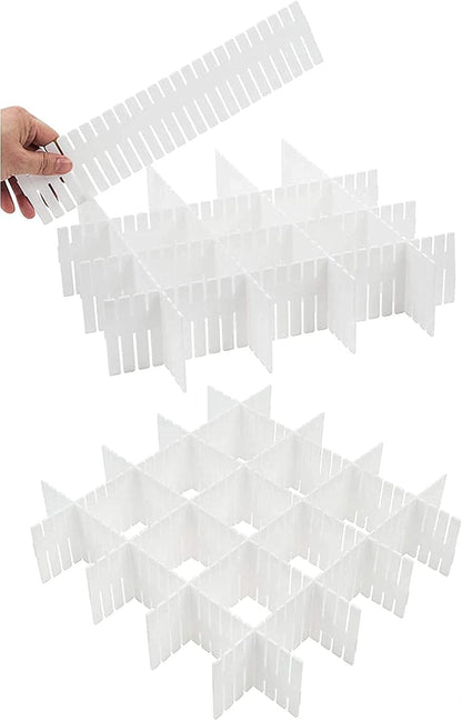8Pcs Drawer Dividers, Adjustable Drawer Organizer for Socks, Underwear, Makeup, Can Help Tidy Kitchen, Bedroom, Dresser White