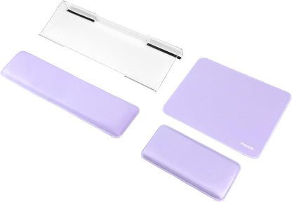 MOSISO Computer Keyboard Stand&Wrist Rest Support for Keyboard and Mouse, Large Rectangular Ergonomic Wrist Rest Mouse Pad Set, Pain Relief Easy Typing Non-Slip Cushion Pad for Home/Office, Apricot