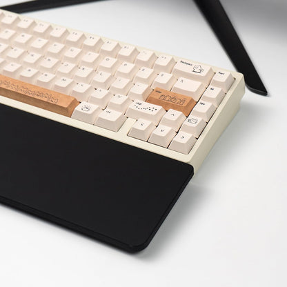 Ergonomic 75% Keyboard Wrist Rest-12.8" Silicone Non-Slip Keyboard Hand Rest, Relief of Hand Pain(White)