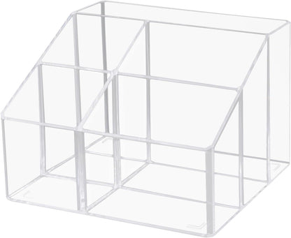 HSYMQ Acrylic Desk Organizers, Clear Pen Holder and Pencil Holder Display Stand for Office, School and Home